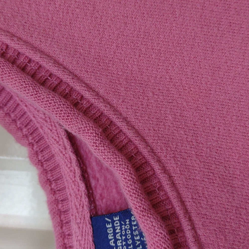 Basic Editions Pink Soft LS Roll Collar Sunflower Raised Design Sweatshirt - Picture 5 of 11